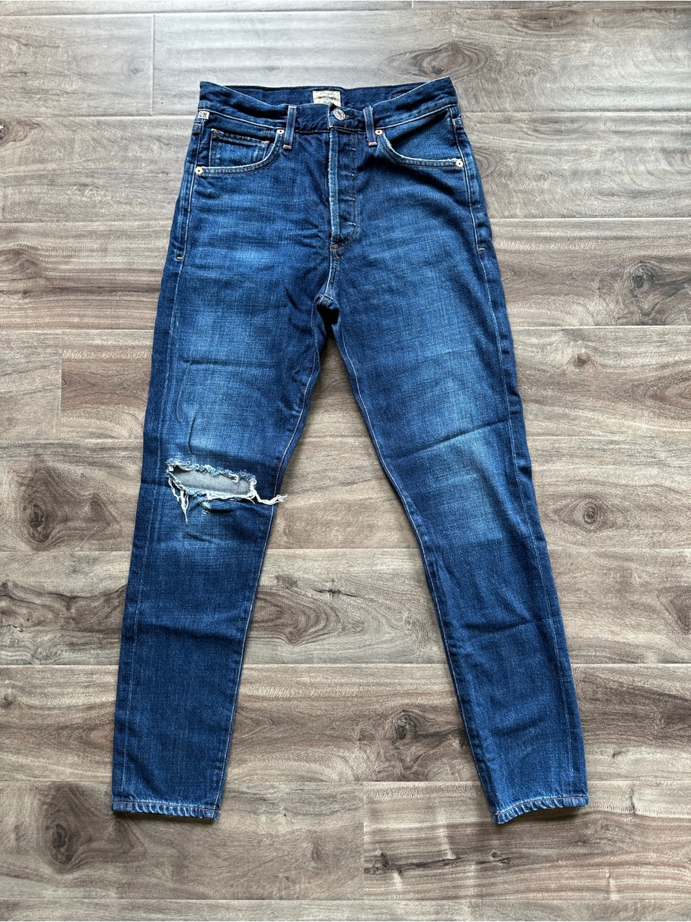 Citizens Of Humanity Liya Blue High Rise Classic Fit Crop Jeans 23